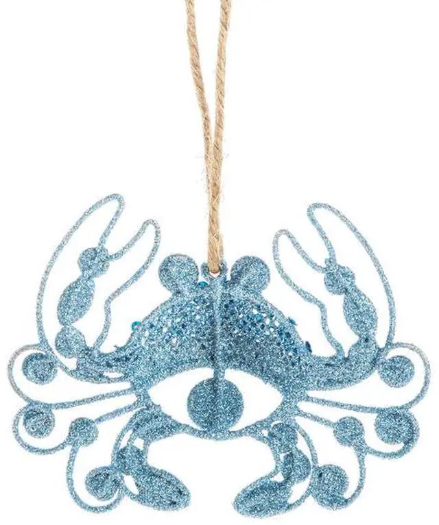 Alt view image 2 of 3 - Ganz Coastal Blue Crab Ornament, Acrylic and Zinc, 4" W. x 3" L.