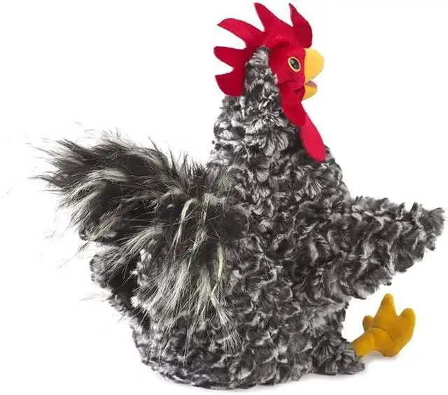 Alt view image 2 of 3 - Folkmanis Barred Rock Rooster Hand Puppet, 12"