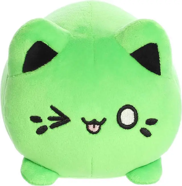 Main image of Aurora® Enchanting Tasty Peach® Toxic Green Meowchi Stuffed Animal, 7 in