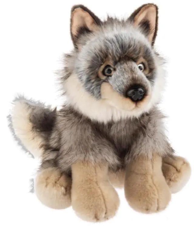 Main image of Ganz Heritage Collection Grey Wolf Plush Stuffed Animal Toy, 12"