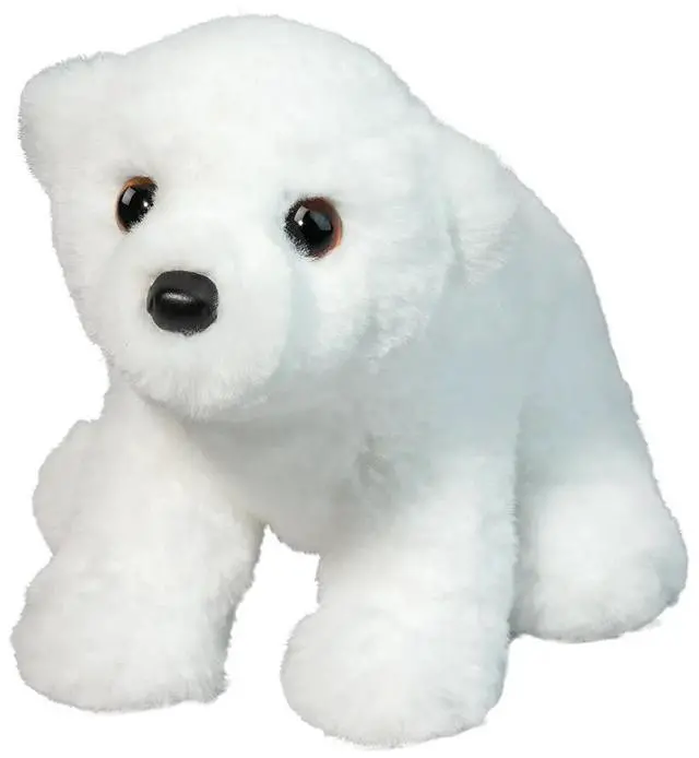 Main image of Douglas Mini Whitie Soft Polar Bear Plush Stuffed Animal, 6" sitting