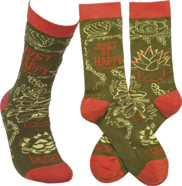 Main image of Primitives By Kathy Socks - Just Be Happy Today