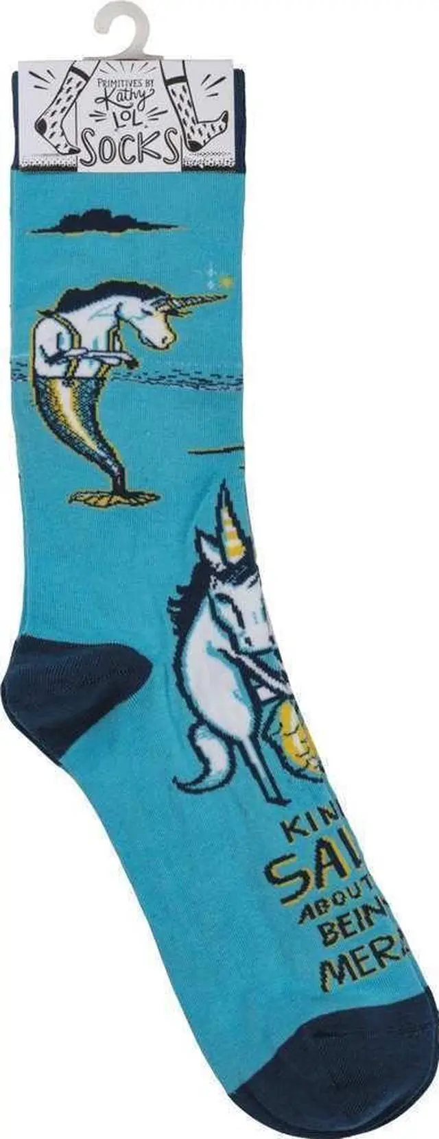 Alt view image 2 of 3 - Primitives by Kathy Novelty Socks - Kinda Salty About Not Being a Mermaid