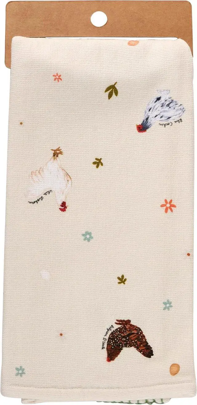 Alt view image 3 of 4 - Primitives by Kathy For the Love of Chickens Kitchen Towel, 20"L x 28"W