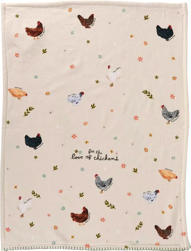 Alt view image 4 of 4 - Primitives by Kathy For the Love of Chickens Kitchen Towel, 20"L x 28"W