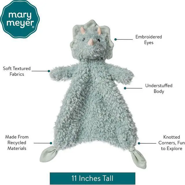 Alt view image 3 of 3 - Mary Meyer Lovey for Babies Again Friends Soft Snuggle Toy, 11-Inches, Dinosaur