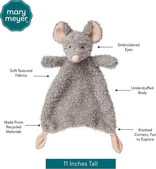 Alt view image 2 of 3 - Mary Meyer Lovey for Babies Again Friends Soft Snuggle Toy, 11-Inches, Mouse