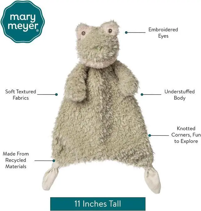 Alt view image 2 of 3 - Mary Meyer Lovey for Babies Again Friends Soft Snuggle Toy, 11-Inches, Frog