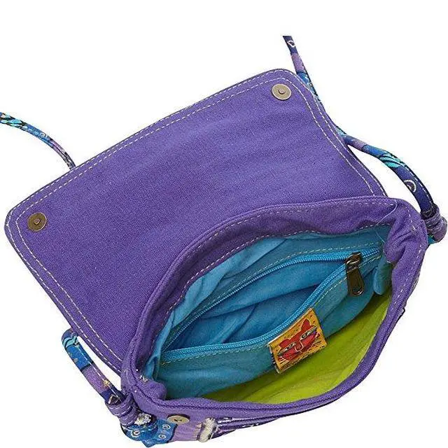 Alt view image 3 of 4 - Laurel Burch Mythical Dogs Crossbody 10.5 x 1.5 x 9 inches