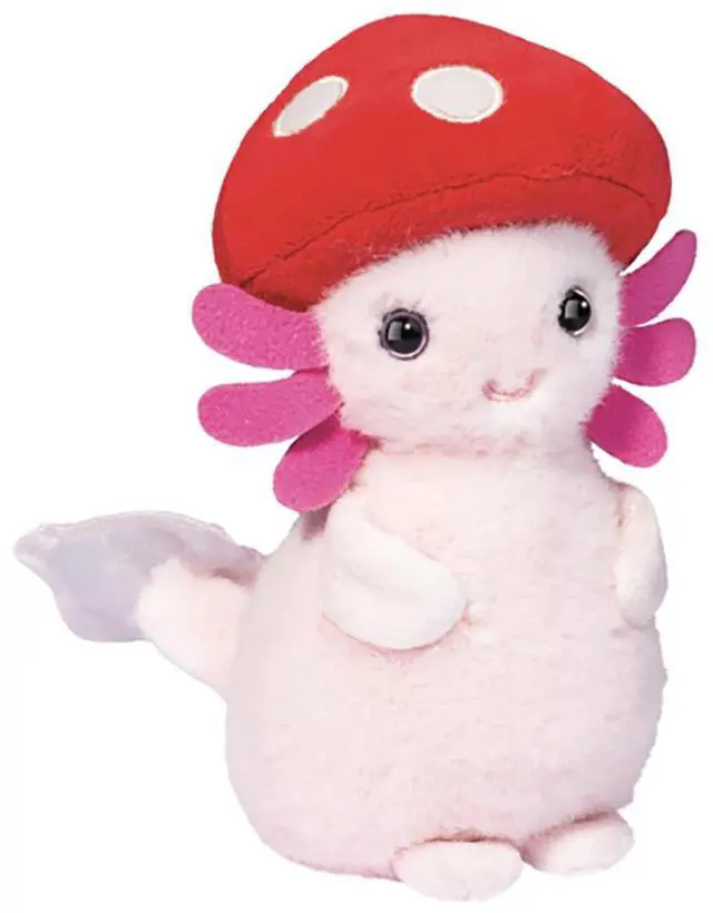 Main image of Douglas Pink Funglotl Axolotl with Mushroom Plush Stuffed Animal Toy , 6.5"