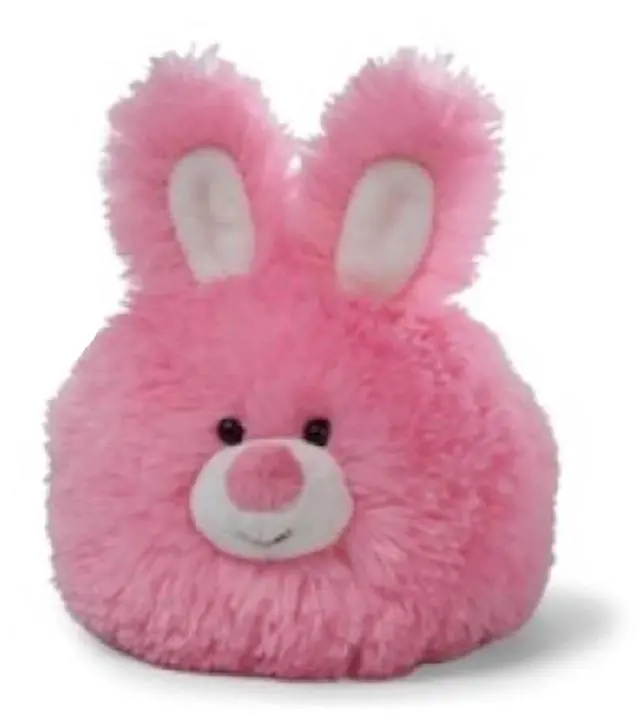 Main image of Gund Hoppy Days Puff-ums Pink Bunny Plush Stuffed Animals, 5" including Ears