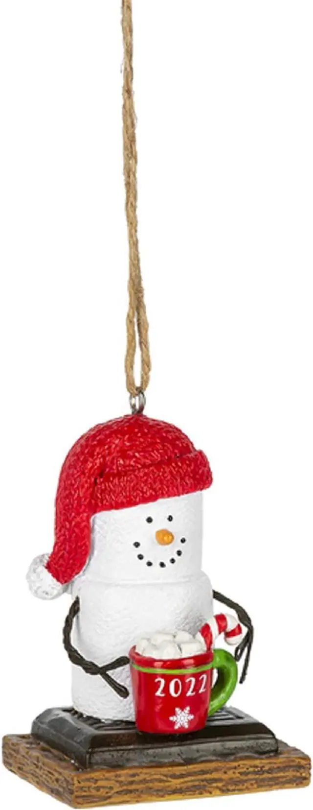 Main image of Ganz Dated 2022 S'mores Ornament, Polyresin, 1.88 Inch Width, 3 Inches Height