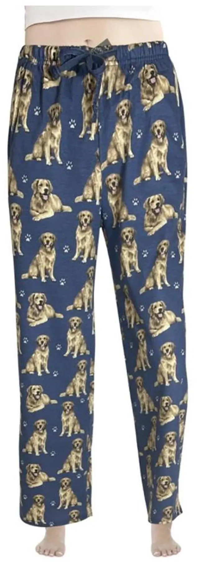 Main image of Golden Retriever Unisex Lightweight Cotton Blend Pajama Bottoms- Large