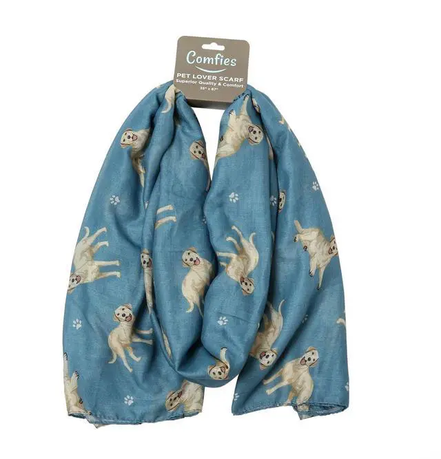 Main image of Yellow Labrador Retriever Dog Lover Scarf - Year-round scarf, Lightweight, 67"