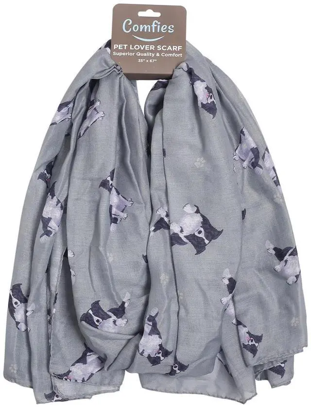 Main image of Border Collie Dog Lover Scarf - All-year-round scarf, Lightweight material,