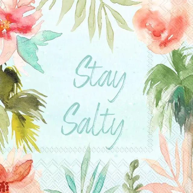Main image of Boston International 5 x 5 in. Paper Cocktail Napkin Miami Beach - Pack of 20