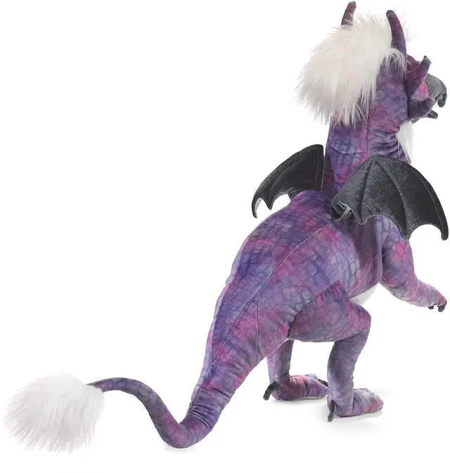 Alt view image 2 of 3 - Folkmanis Beaked Dragon Hand Puppet, Purple, 28"
