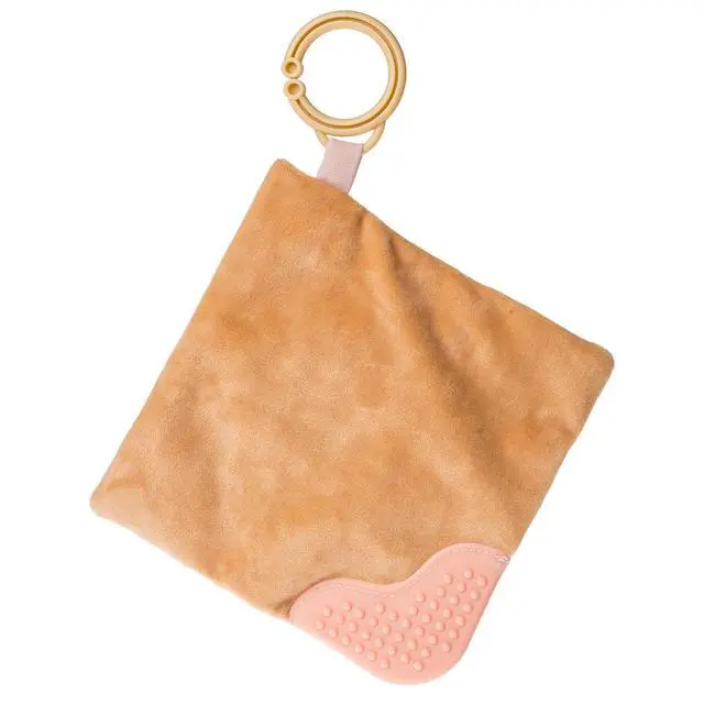 Alt view image 2 of 2 - Mary Meyer Sweet Soothie Crinkle Teether Toy and Squeaker, 6 x 6", Luv You Latte