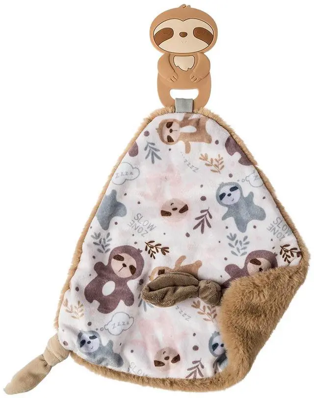 Main image of Mary Meyer Chewy Crew Soothing Baby Teether Lovey, 10-Inches, Sloth
