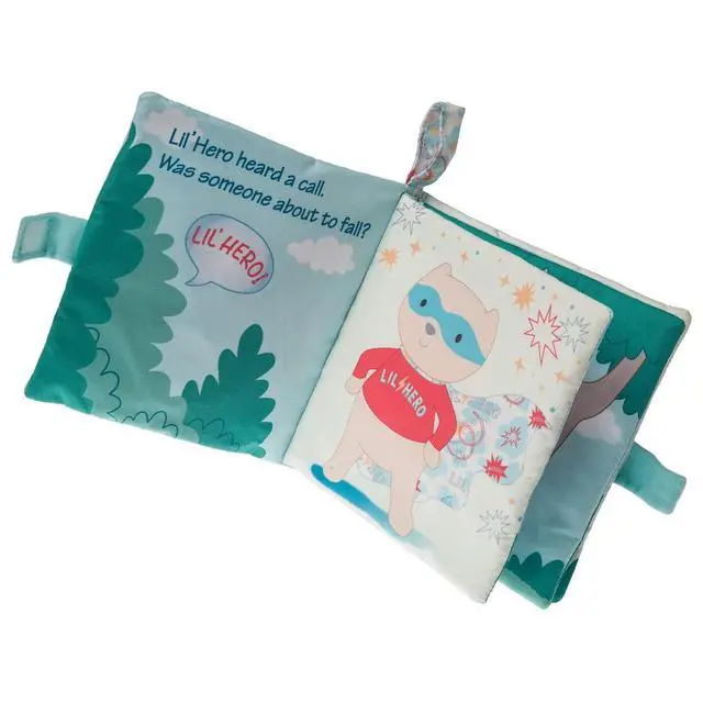 Alt view image 3 of 3 - Mary Meyer Soft Cloth Book with Crinkle Paper and Squeaker, 6 x 6", Lil Hero