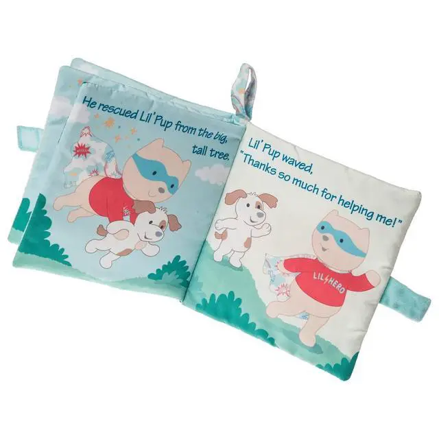 Alt view image 2 of 3 - Mary Meyer Soft Cloth Book with Crinkle Paper and Squeaker, 6 x 6", Lil Hero