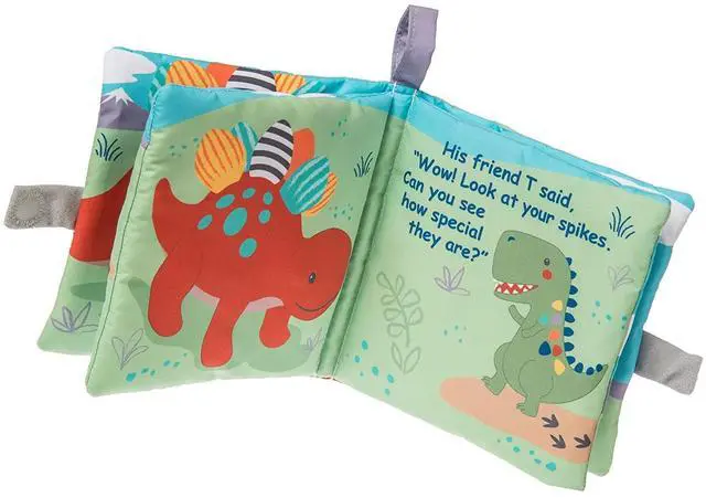 Alt view image 3 of 3 - Mary Meyer Soft Cloth Book with Crinkle & Squeaker, 6-Inches, Pebblesaurus Dino
