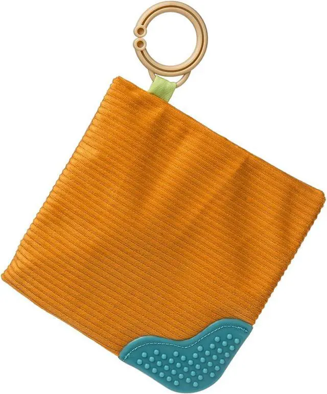 Alt view image 2 of 2 - Mary Meyer Crinkle Teether Toy with Baby Paper/Squeaker, 6 x 6in, Chippy Cookie