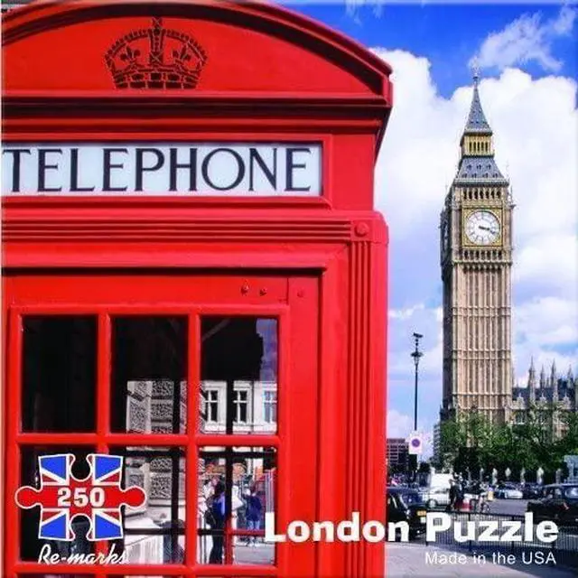 Main image of Jigsaw Puzzle 250 Pieces 11 inches x 14 inches London Phone Booth and Big Ben