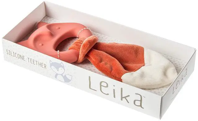 Alt view image 2 of 3 - Mary Meyer Leika Silicone Baby Teething Toy, 9-Inches, Little Fox