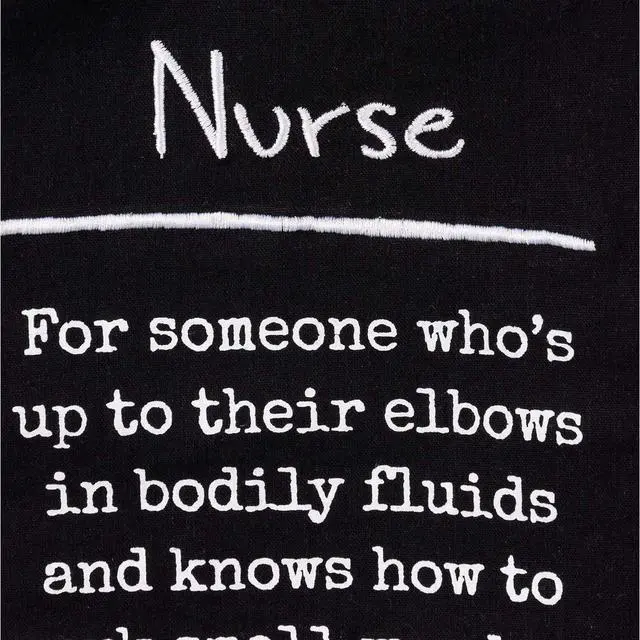 Alt view image 3 of 3 - Primitives by Kathy Kitchen Embroidered Dish Towel - Definition: Nurse