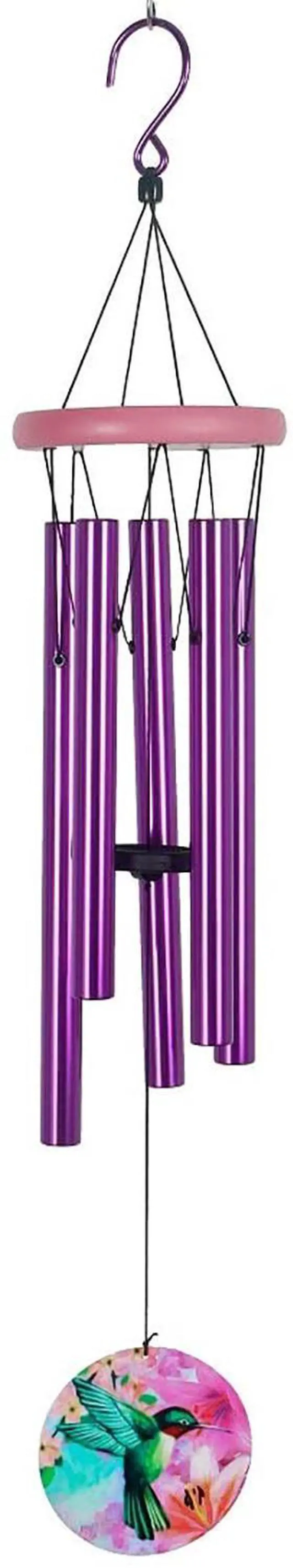 Main image of Spoontiques 13921 Hummingbird Wind Chime, Purple