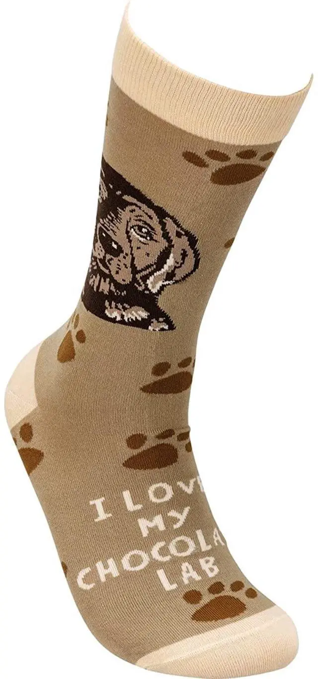 Alt view image 3 of 4 - Primitives by Kathy 113733 - I Love My Chocolate Lab Socks