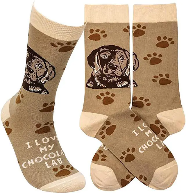 Main image of Primitives by Kathy 113733 - I Love My Chocolate Lab Socks