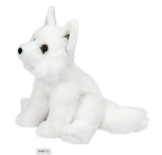 Alt view image 2 of 4 - Douglas Mini Mistie Soft Arctic Fox Plush Stuffed Animal, 6" sitting