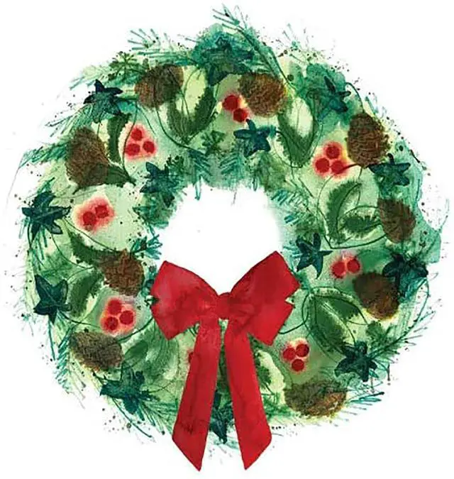 Main image of PaperProducts Design Winter Wreath Beverage Napkin, 20 CT