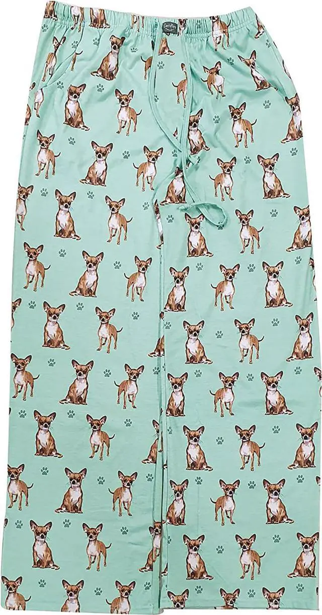 Main image of Chihuahua Unisex Lightweight Cotton Blend Pajama Bottoms- Medium