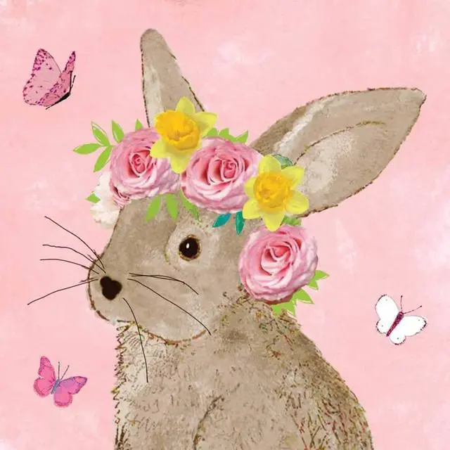 Main image of Paperproducts Design Easter Beauty Beverage Napkin, 5" x 5", Multicolor