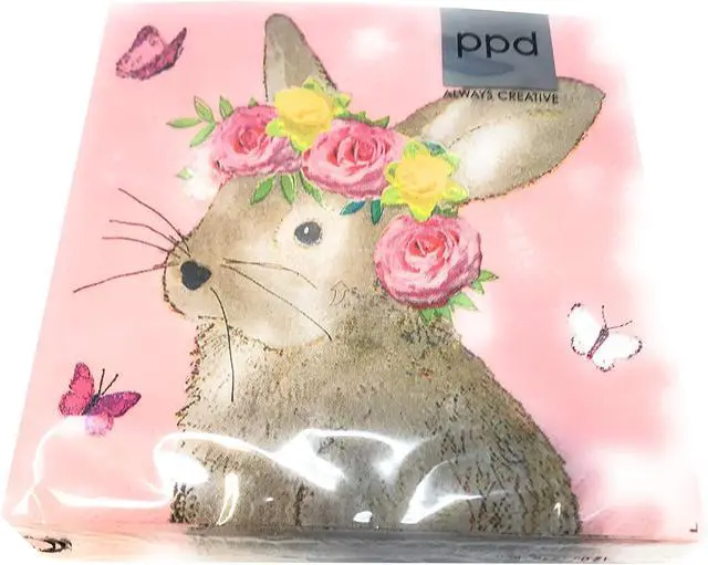 Alt view image 2 of 2 - Paperproducts Design Easter Beauty Beverage Napkin, 5" x 5", Multicolor