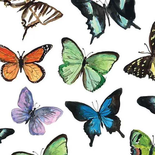 Main image of PAPER PRODUCTS DESIGN Mariposa Butterflies Beverage Napkin, 20 CT