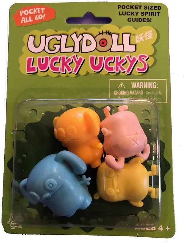 Main image of Uglydoll Lucky Uckys 4 Piece Pocket Sized Lucky Spirit Guides, 1.5" #93075