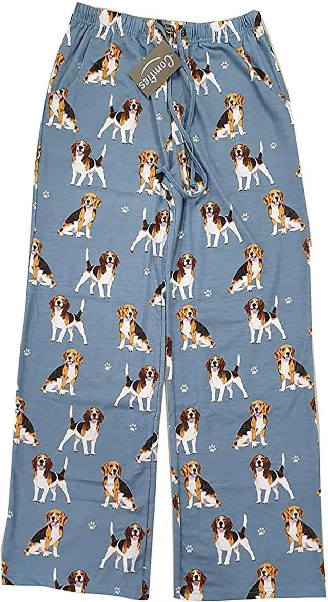 Main image of Beagle Unisex Lightweight Cotton Blend Pajama Bottoms- Large