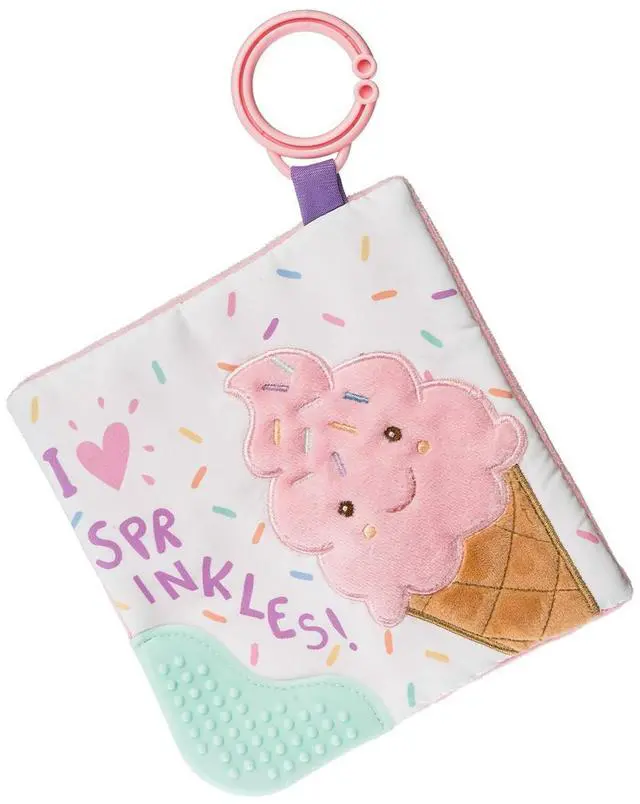 Main image of Mary Meyer Sweet Soothie Crinkle Teether Toy and Squeaker, 6 x 6", Ice Cream