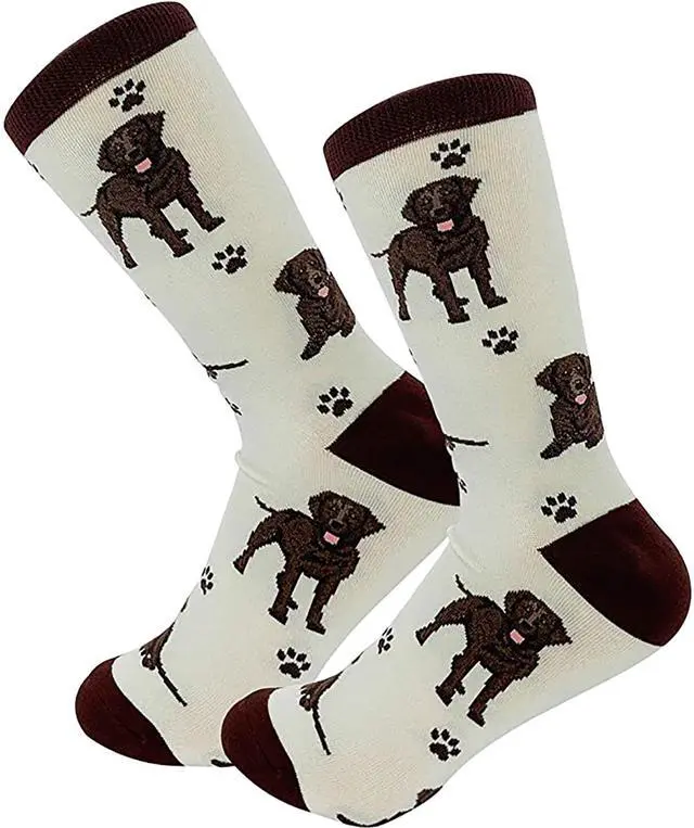 Main image of Happy Tails Chocolate Labrador Dog Lover Colored Socks - One Size Fits Most