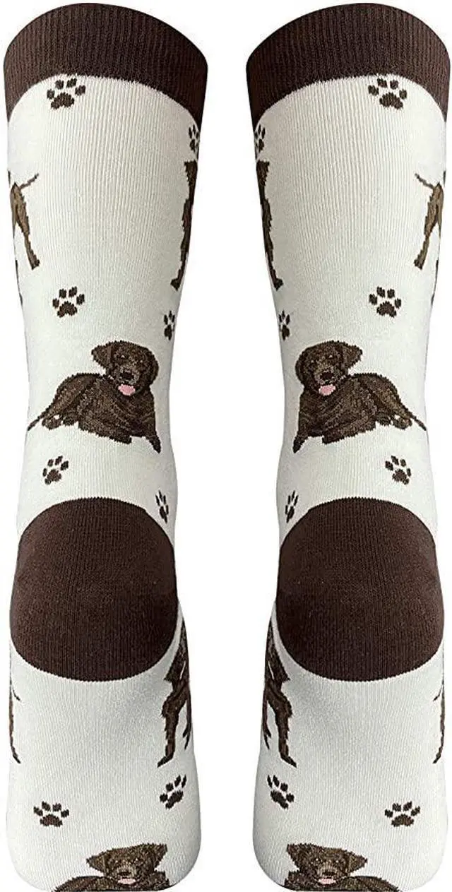 Alt view image 3 of 3 - Happy Tails Chocolate Labrador Dog Lover Colored Socks - One Size Fits Most