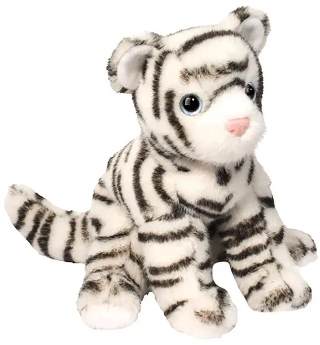 Main image of Douglas Toys Zippie White Tiger Mini Soft Plush Stuffed Animal Toy, 7"