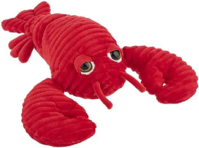 Main image of Ganz Ribbles Red Lobster Corduroy Plush Stuffed Animal Toy, 13"