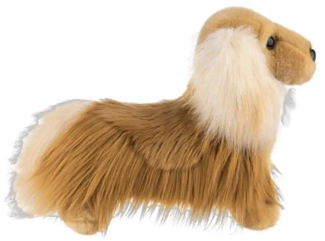 Alt view image 2 of 4 - Ganz Heritage Long-Haired Dachshund Dog 12 inch - Plush Stuffed Animal Toy