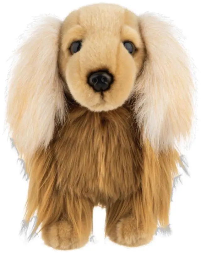 Alt view image 3 of 4 - Ganz Heritage Long-Haired Dachshund Dog 12 inch - Plush Stuffed Animal Toy
