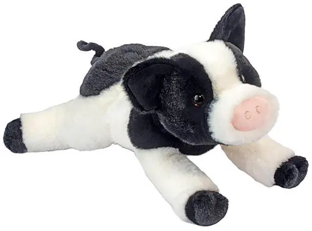 Main image of Douglas Ernie Black & White Pig Softie Plush Stuffed Animal, 13"