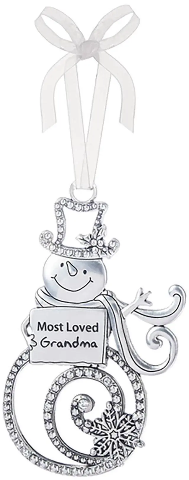 Main image of Ganz Ornament - Most Loved Grandma - Silver